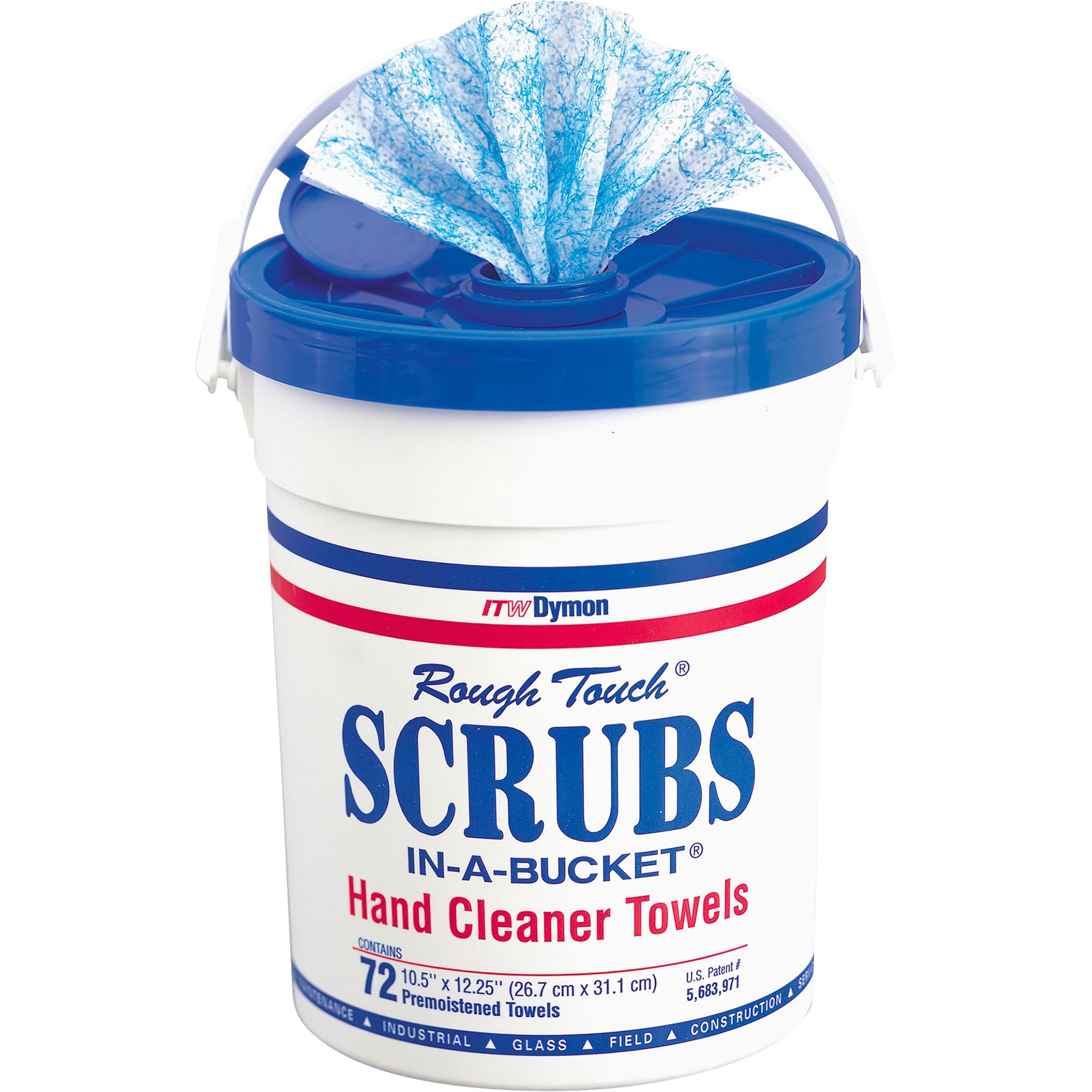 Scrubs-in-a-Bucket Hand Cleaner Towels — 6-Pack of 72-Ct. Buckets, Model# 42272